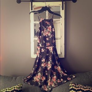 Hollister High Neck Lace Up Back Dress